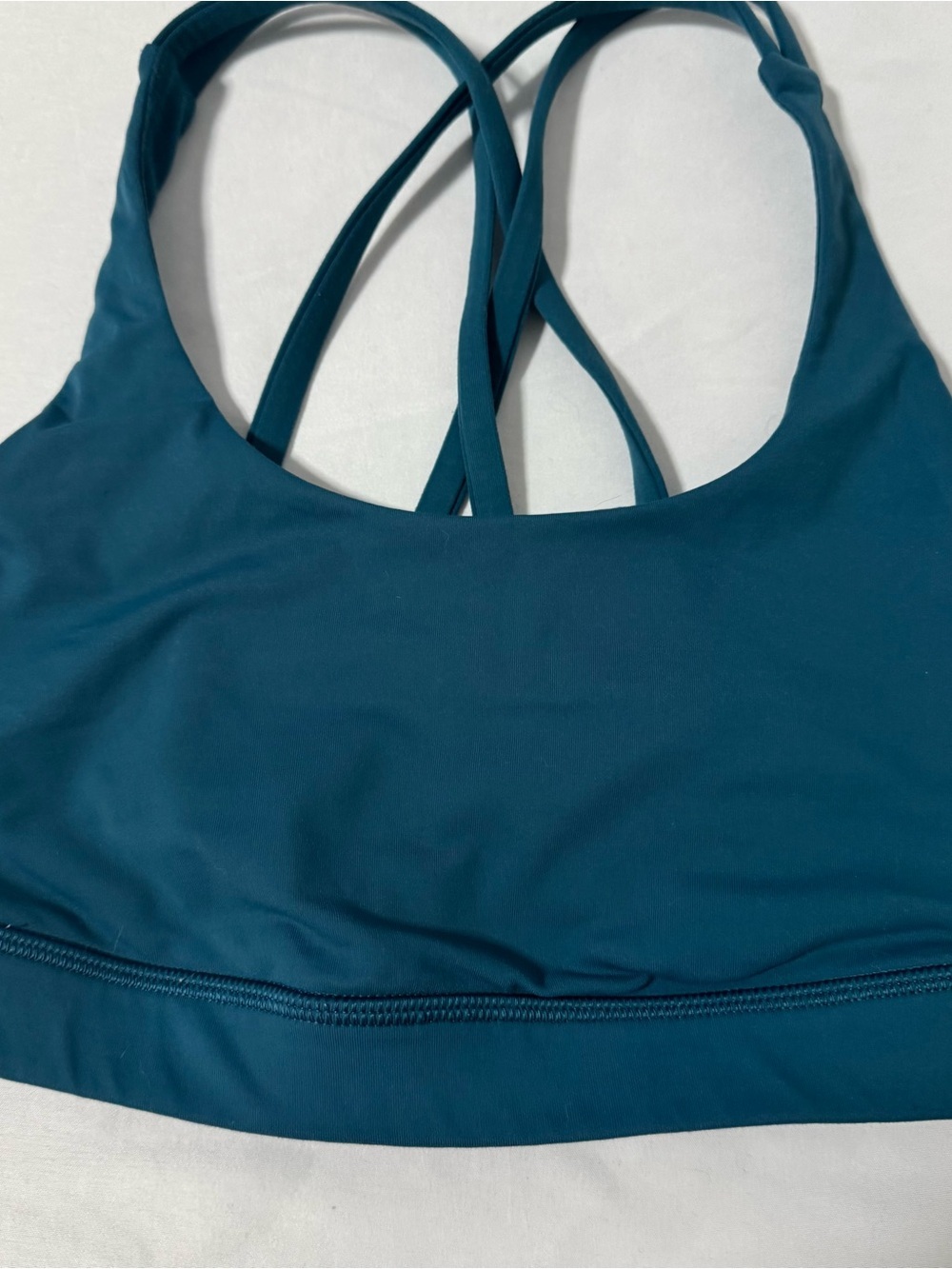 Lululemon Women’s Size 6 Energy Sports Bra in Teal Supportive Activewear EUC - Picture 3 of 6